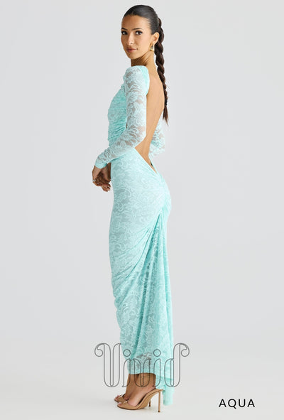 Melani The Label Amara Dress in Aqua / Blues