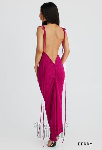Melani The Label Azari Midi in Berry / Purples