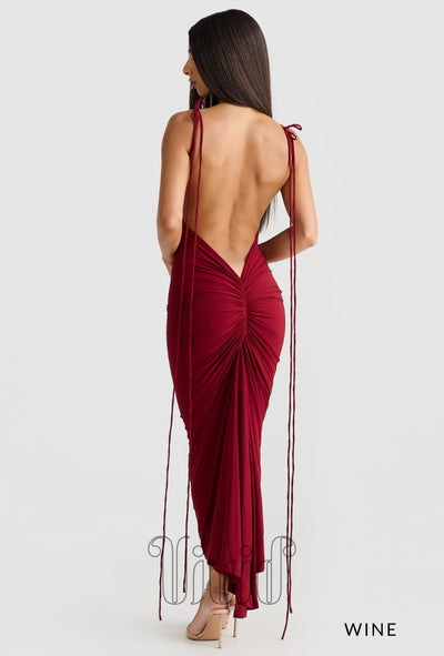 Melani The Label Azari Midi in Wine / Reds