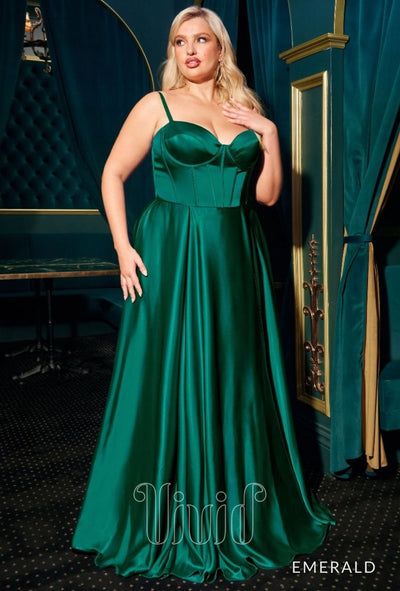Vivid Formal Azura Ball Gown Curve in Emerald / Greens