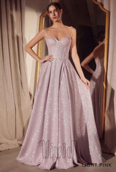 Vivid Dresses Azura Sparkle Ball Gown in Light Pink / Pinks