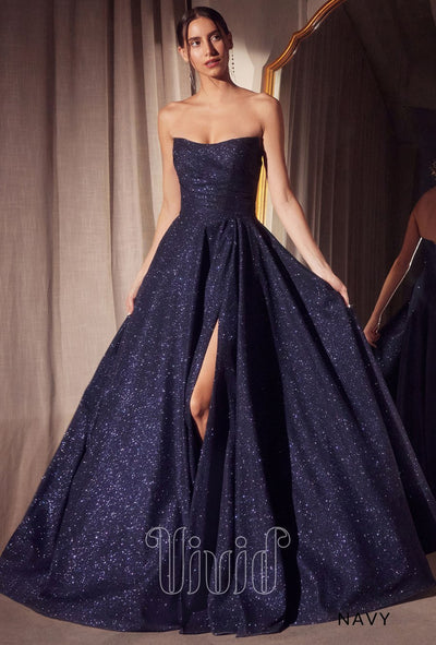 Vivid Dresses Delfina Gown in Navy / Blues