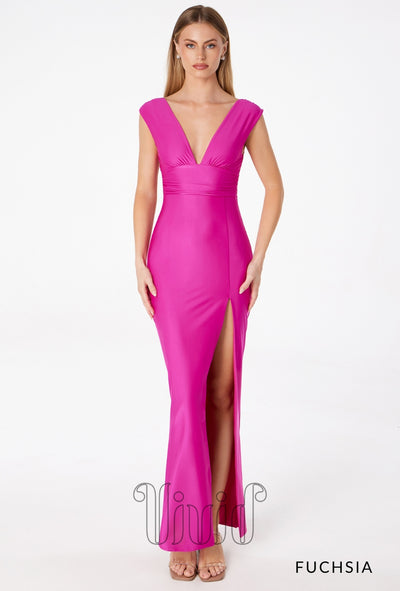 Vivid Dresses Delilah Maxi Dress in Fuchsia / Pinks