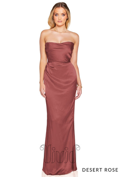 Nookie Emelie Strapless Gown in Desert Rose / Nude & Neutrals