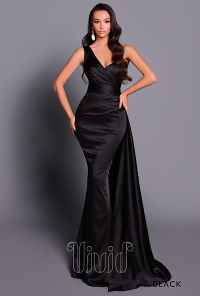Nicoletta Bridesmaids Georgia Side Sash Gown NBM2033 in Black / Blacks