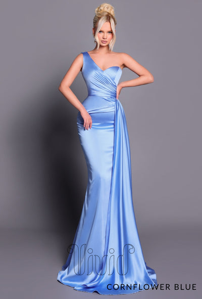 Nicoletta Bridesmaids Georgia Side Sash Gown NBM2033 in Cornflower Blue / Blues