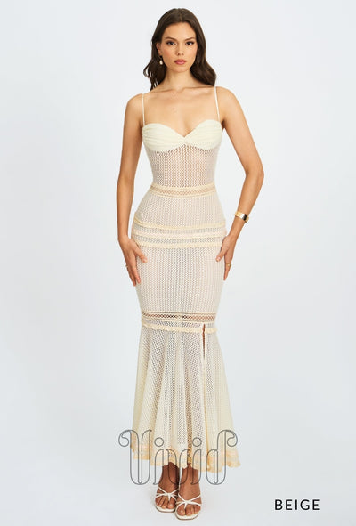 Vivid Formal Grazia Dress in Beige / Nude & Neutrals