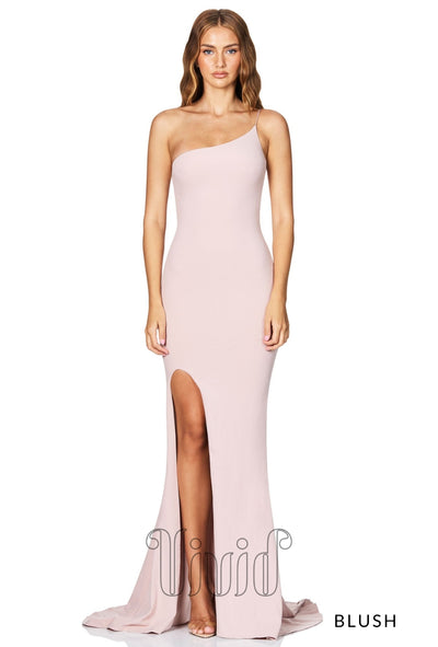 Nookie Jasmine One Shoulder Gown in Blush / Nude & Neutrals