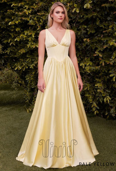 Vivid Formal Paulina Gown in Light Yellow / Yellows