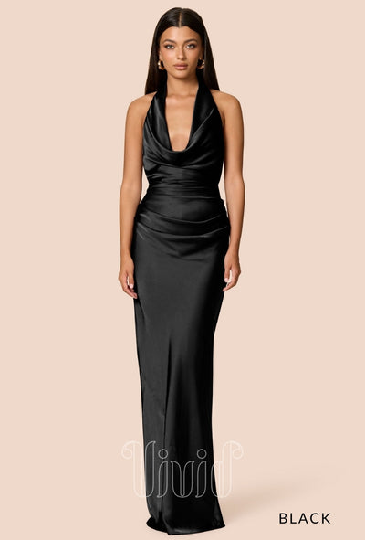 Nookie Penelope Drape Gown in Black / Blacks