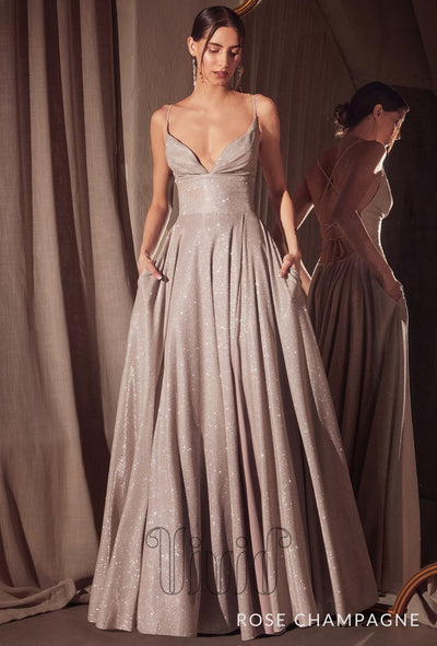 Vivid Dresses Talisa Gown in Rose Champagne / Nude & Neutrals