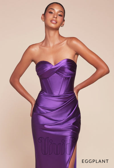 Vivid Formal Yolanda Gown in Eggplant / Purples
