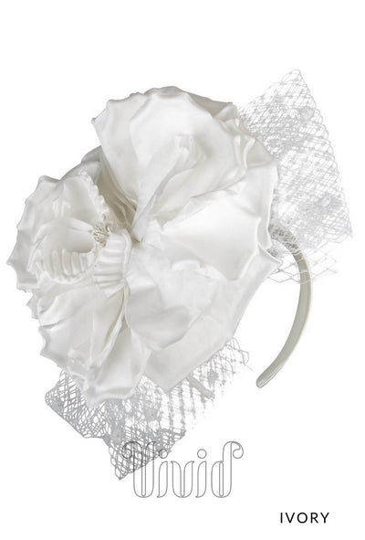 Morgan & Taylor Nadia Fascinator in Ivory / Whites
