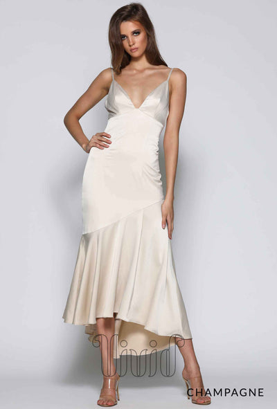 Elle Zeitoune Anna Dress in Champagne / Nude & Neutrals