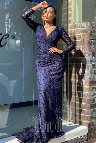 Jadore Mirna Gown JX4016 in Navy / Blues