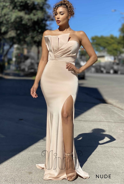 Jadore Romina Gown JX4046 in Nude