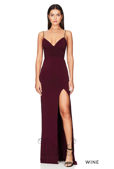 Nookie Venus Gown in Wine / Reds